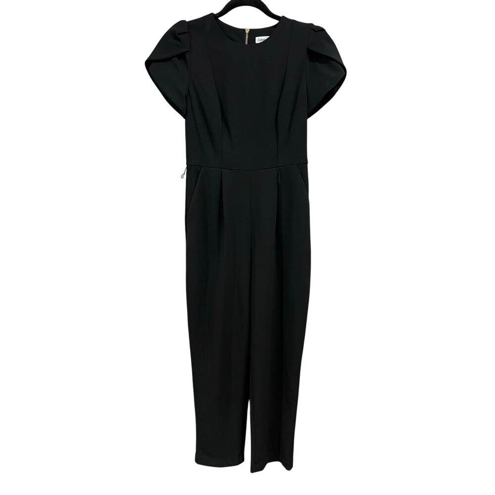 Calvin Klein Black Cap Sleeve Jumpsuit Size 4